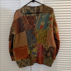 Patchwork Cardigan Sweater
